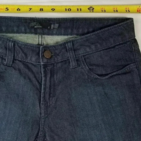 Prana Size 4 Embroidered Logo Women's Blue Jeans - Picture 2 of 9